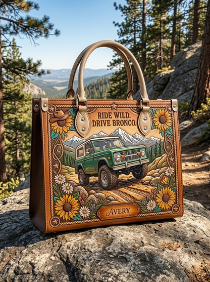 Ride Wild Bronco Adventure Leather Bag + Matching Wallet