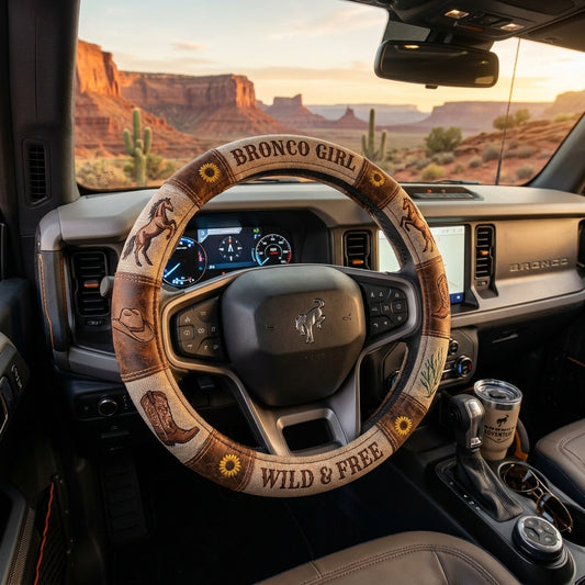 Bronco Girl Steering Wheel Cover