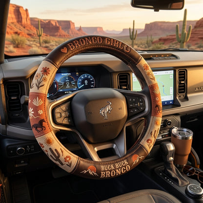 Bronco Cowgirl Steering Wheel Cover