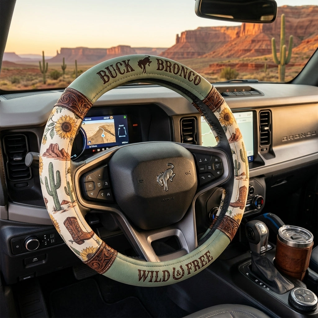 Wild & Free Bronco Steering Wheel Cover – Western Floral