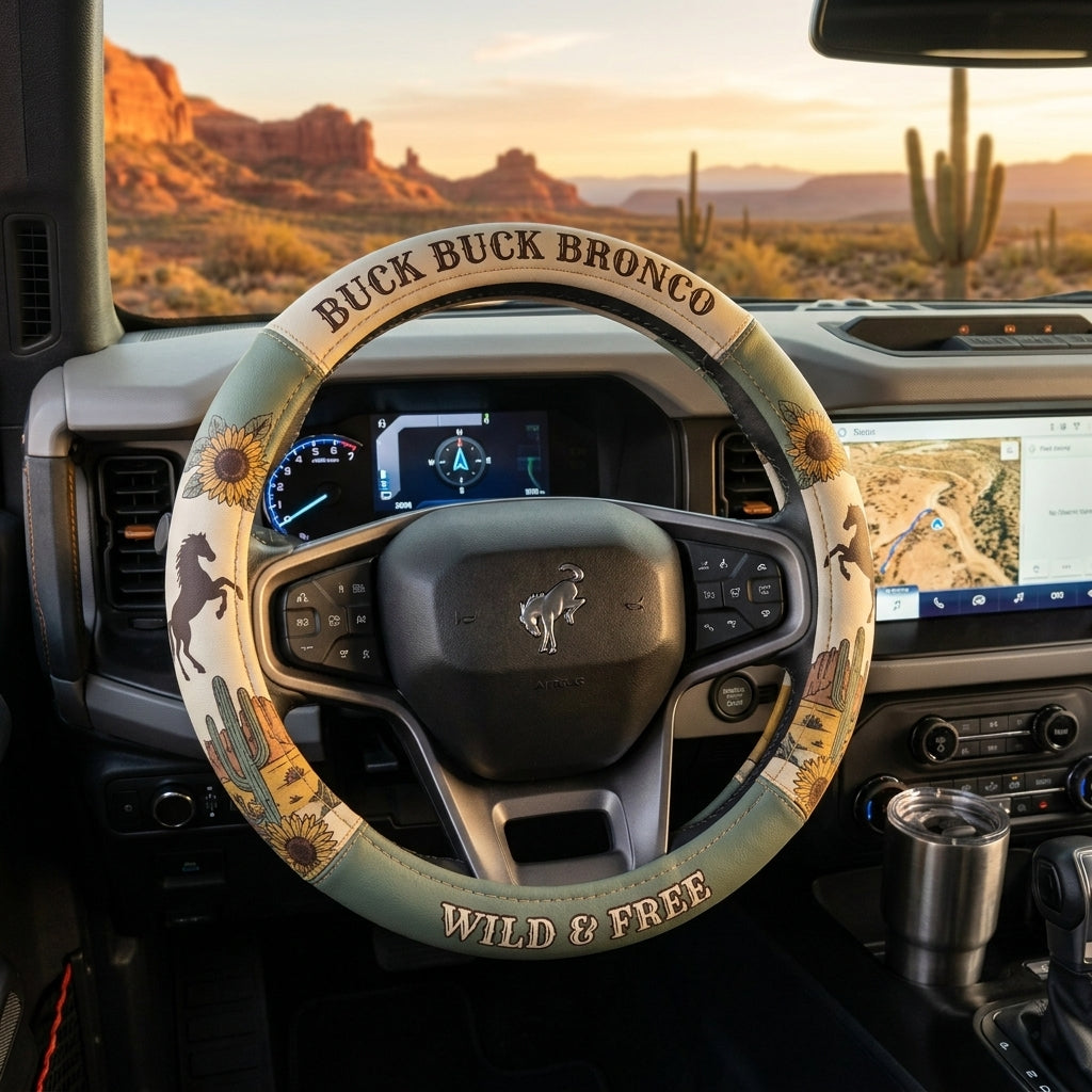 Buck Buck Bronco Steering Wheel Cover
