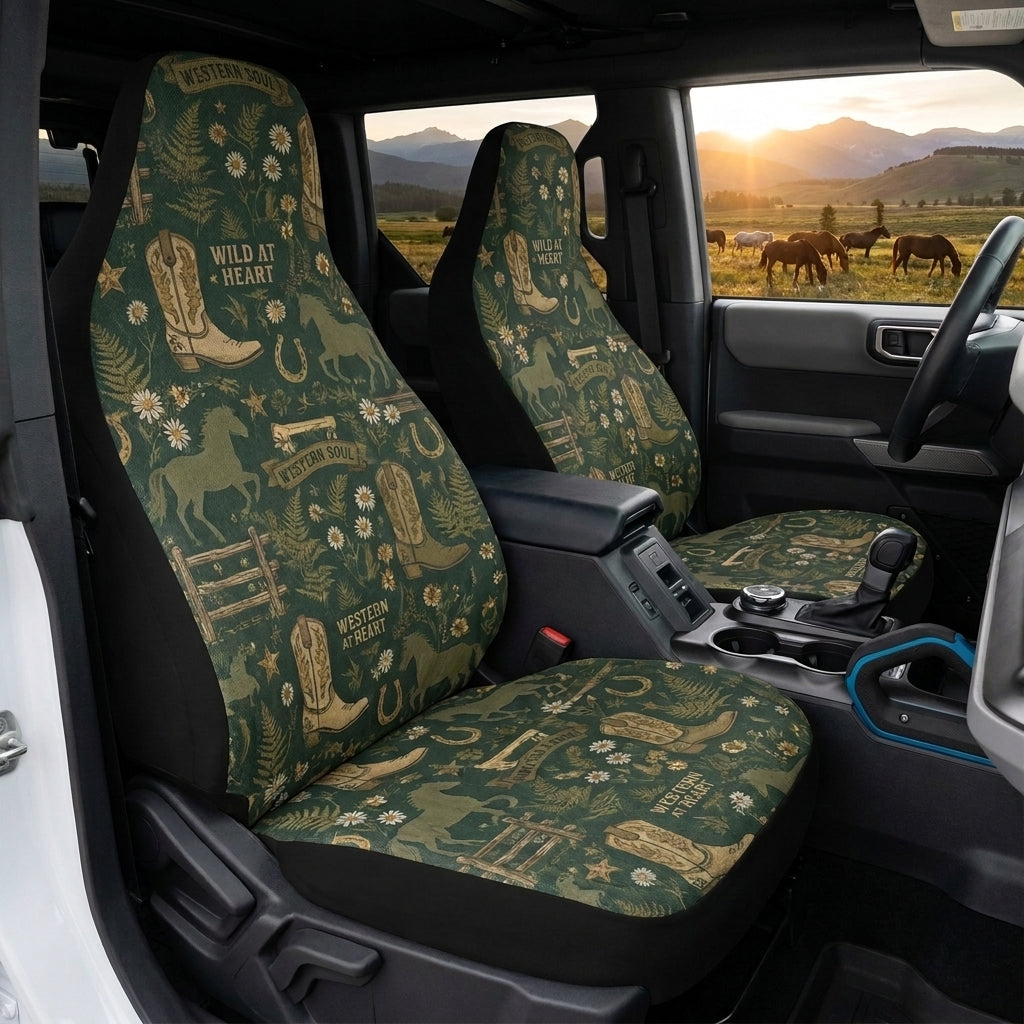 Western Soul Horse Car Seat Covers