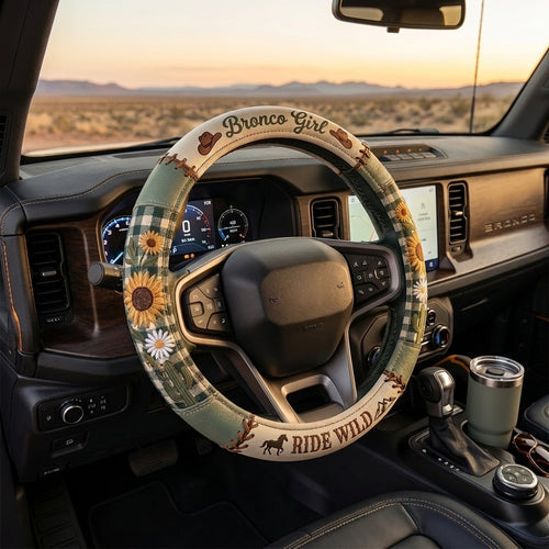 Bronco Ride Wild v2 Steering Wheel Cover
