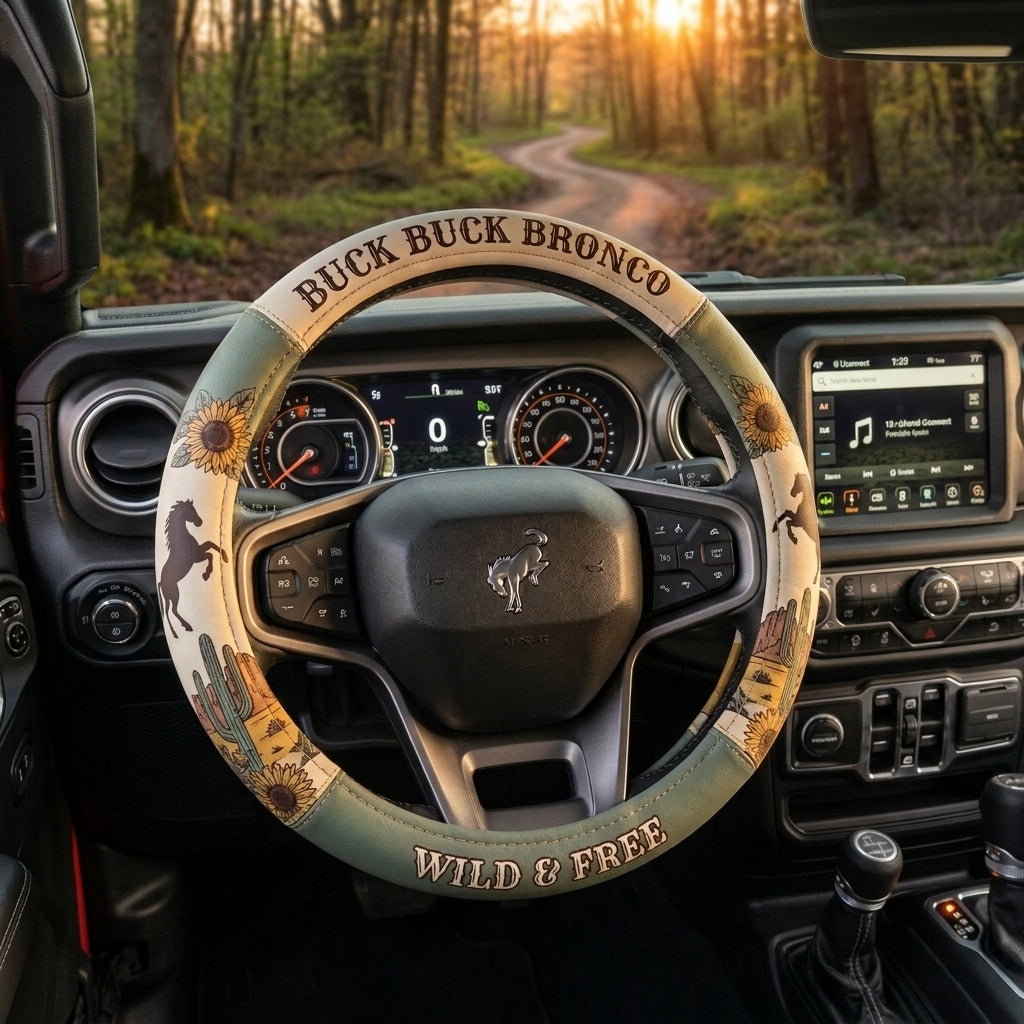 Buck Buck Bronco Steering Wheel Cover