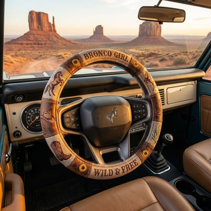 Bronco Girl Steering Wheel Cover