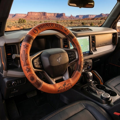 Buck Bronco Western Steering Wheel Cover