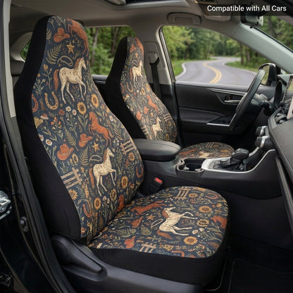 Cowboy Horse & Wildflower Car Seat Covers