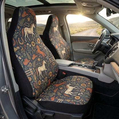 Cowboy Horse & Wildflower Car Seat Covers