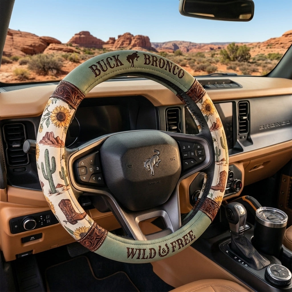 Wild & Free Bronco Steering Wheel Cover – Western Floral