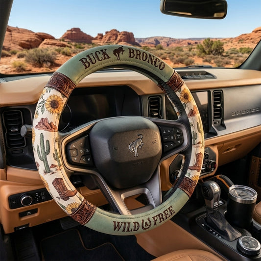 Wild & Free Bronco Steering Wheel Cover – Western Floral
