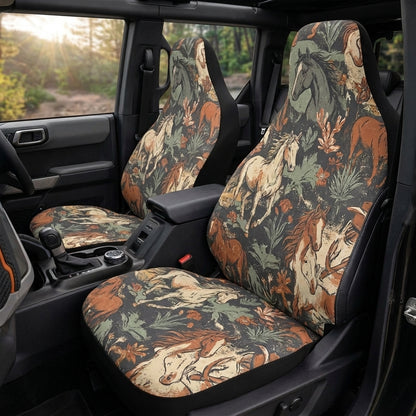 Vintage Wild Horse Car Seat Covers