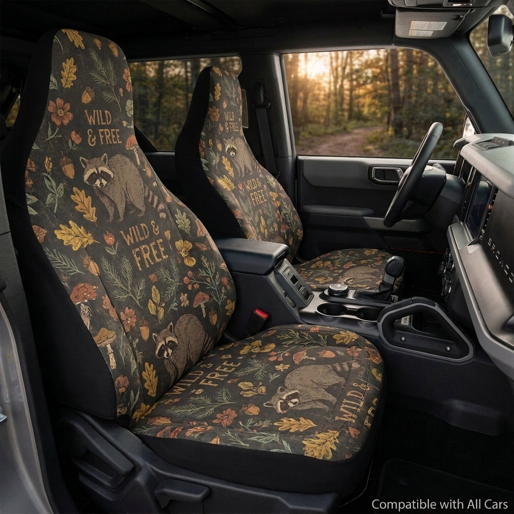 Wild & Free Raccoon Car Seat Covers