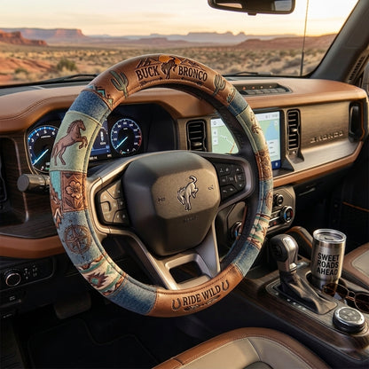 Bronco Ride Wild Steering Wheel Cover