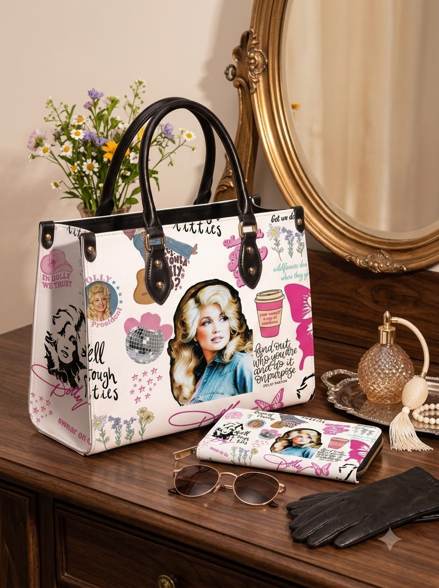 Dolly Parton Vintage Country Girl Leather Bag & Wallet Set
