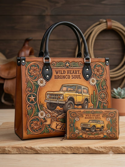 Wild Heart Bronco Desert Leather Bag + Matching Wallet