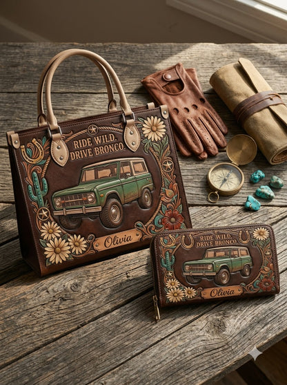 Ride Wild Drive Bronco Leather Bag + Matching Wallet
