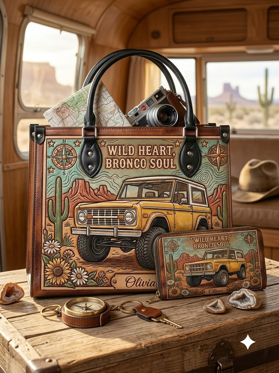 Wild Heart Bronco Soul Leather Bag + Matching Wallet