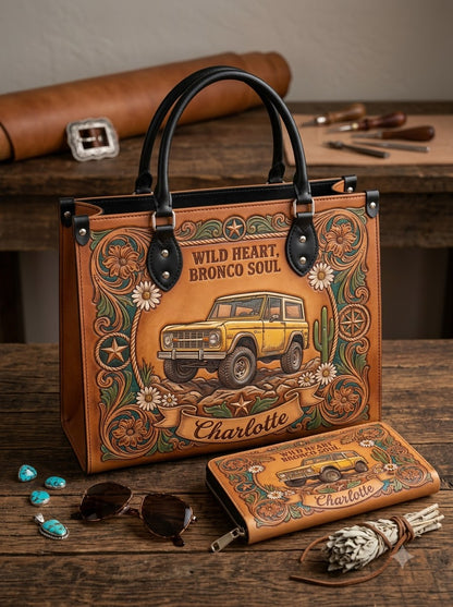 Wild Heart Bronco Desert Leather Bag + Matching Wallet