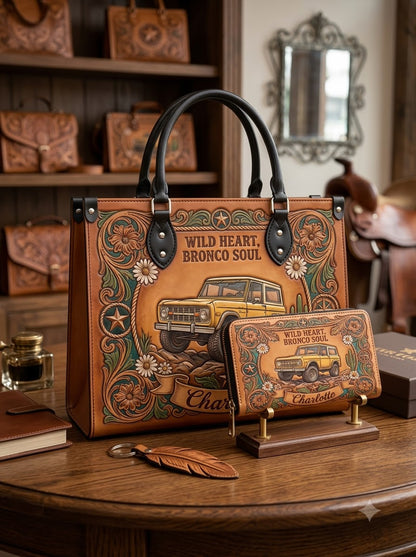 Wild Heart Bronco Desert Leather Bag + Matching Wallet