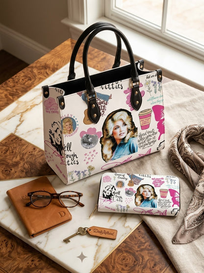 Dolly Parton Vintage Country Girl Leather Bag & Wallet Set