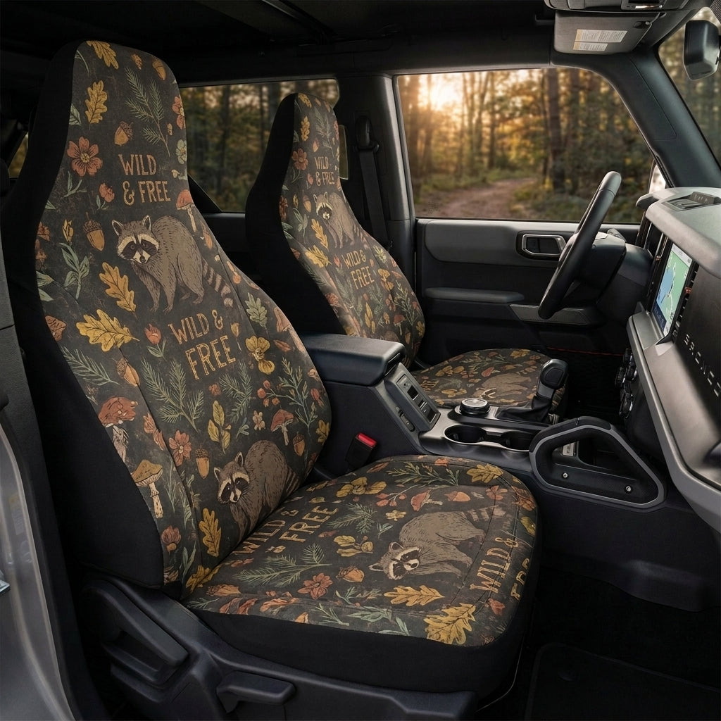 Wild & Free Raccoon Car Seat Covers