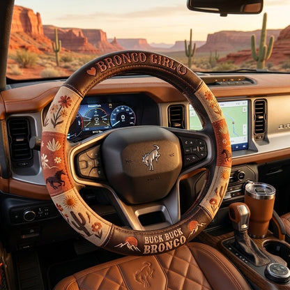 Bronco Cowgirl Steering Wheel Cover