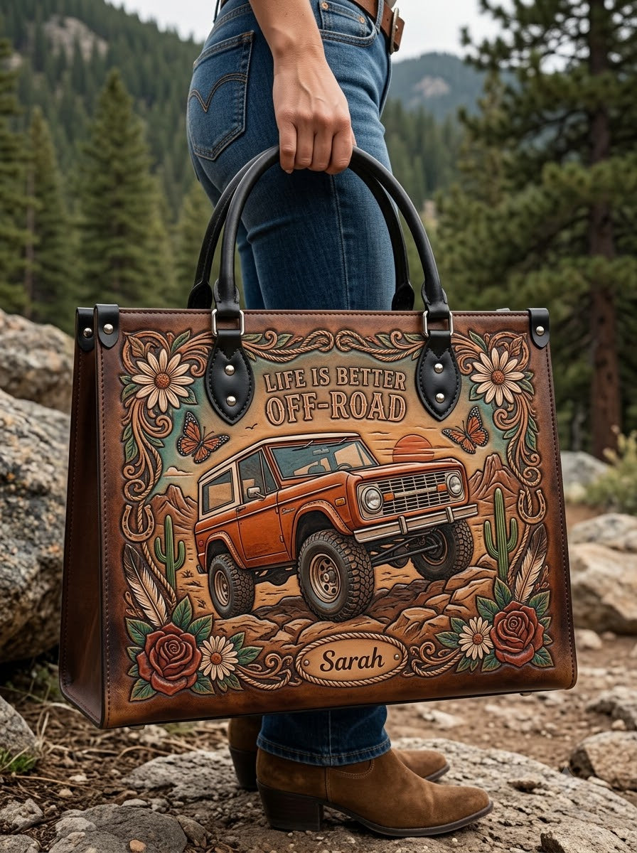 Off-Road Bronco Western Leather Bag + Matching Wallet