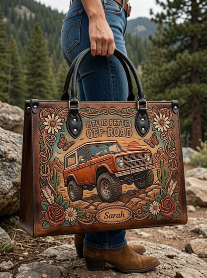 Off-Road Bronco Western Leather Bag + Matching Wallet