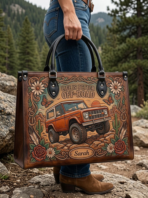 Off-Road Bronco Western Leather Bag + Matching Wallet