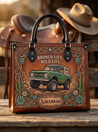 Bronco Life Wild Life Leather Bag + Matching Wallet