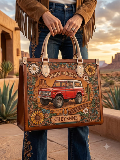 Born to Roam Leather Bag + Matching Wallet