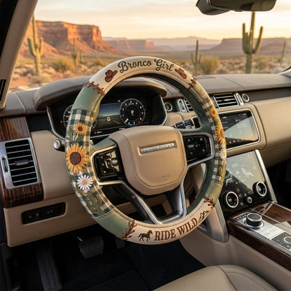 Bronco Ride Wild v2 Steering Wheel Cover