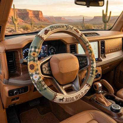 Bronco Ride Wild v2 Steering Wheel Cover