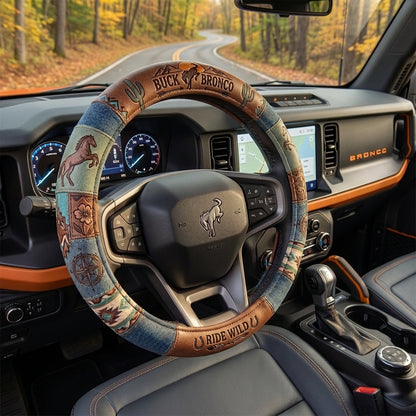 Bronco Ride Wild Steering Wheel Cover