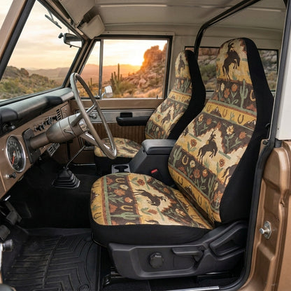 Western Cowboy Horse Car Seat Covers