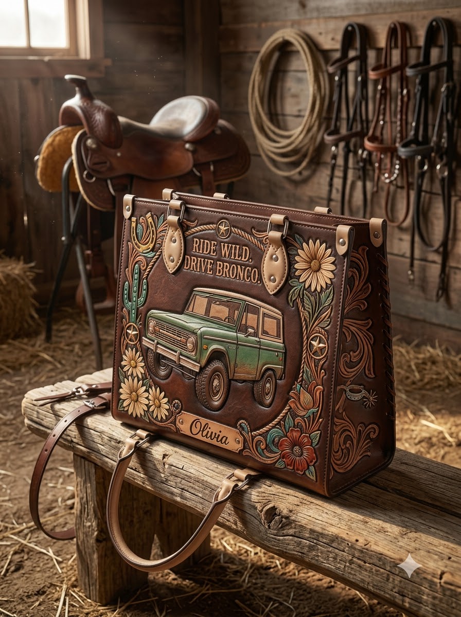 Ride Wild Drive Bronco Leather Bag + Matching Wallet