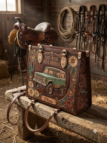 Ride Wild Drive Bronco Leather Bag + Matching Wallet