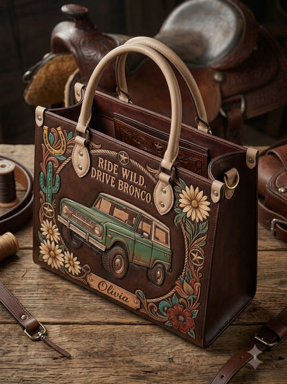 Ride Wild Drive Bronco Leather Bag + Matching Wallet