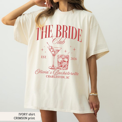 The Bride Club Bach Club Bachelorette Shirt, Custom Bachelorette Party Tee, Bridal Crew Shirts, Luxury Bachelorette Weekend Gift