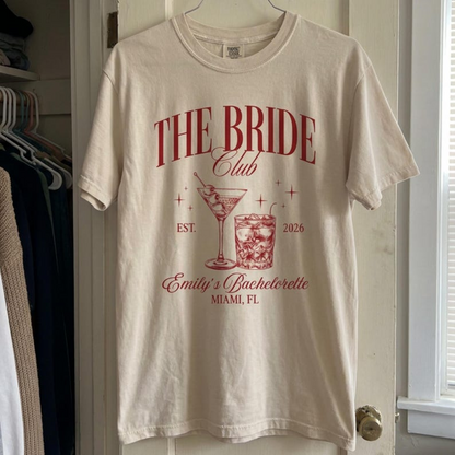 The Bride Club Bach Club Bachelorette Shirt, Custom Bachelorette Party Tee, Bridal Crew Shirts, Luxury Bachelorette Weekend Gift