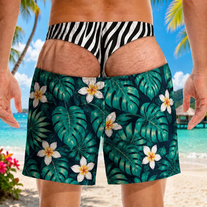 Personalized Funny Men Swim Trunks, Custom Gag Gift for Him, Big Booty Beach Shorts for boyfriends, Bachelor Party Bathing Suit, Funny Gift