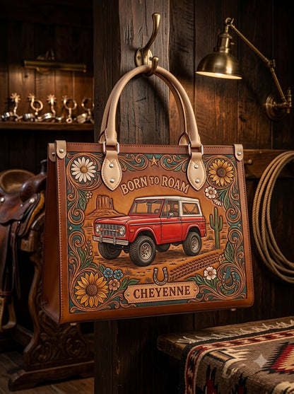 Born to Roam Leather Bag + Matching Wallet
