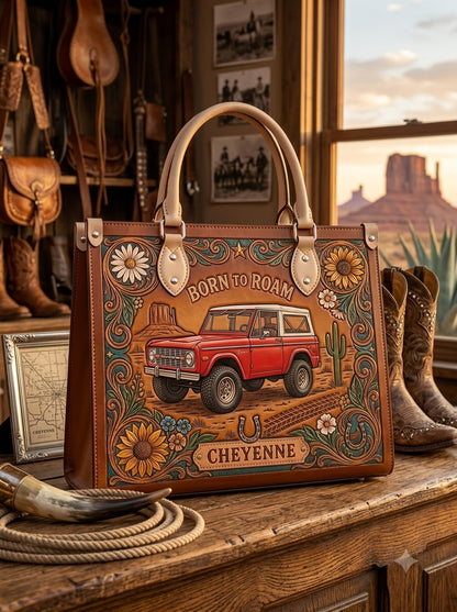 Born to Roam Leather Bag + Matching Wallet