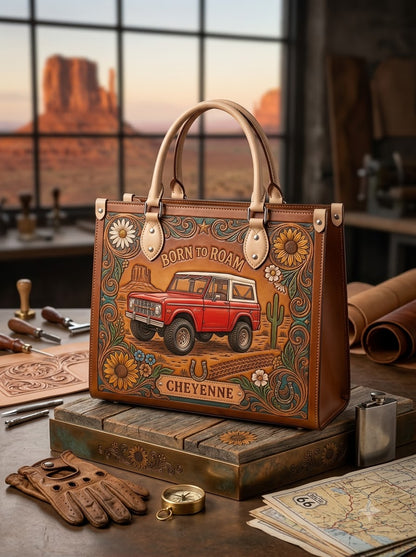 Born to Roam Leather Bag + Matching Wallet