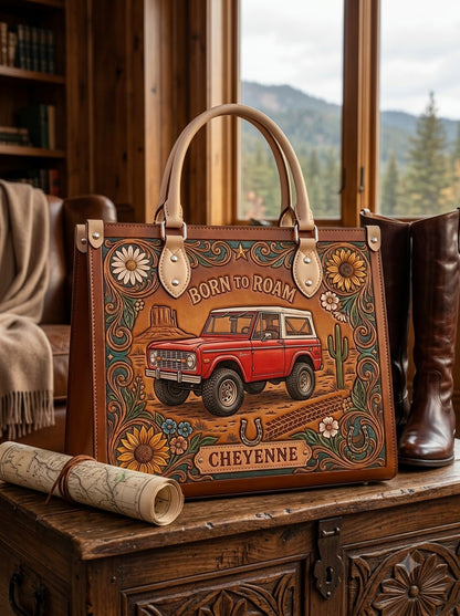 Born to Roam Leather Bag + Matching Wallet