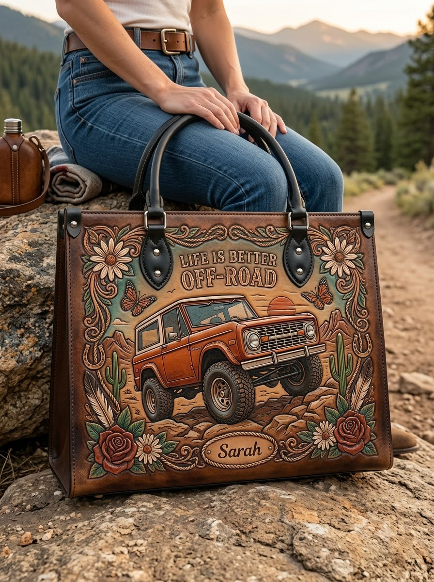 Off-Road Bronco Western Leather Bag + Matching Wallet
