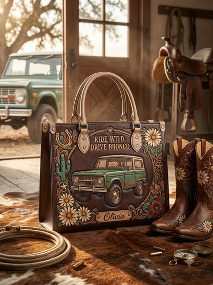 Ride Wild Drive Bronco Leather Bag + Matching Wallet