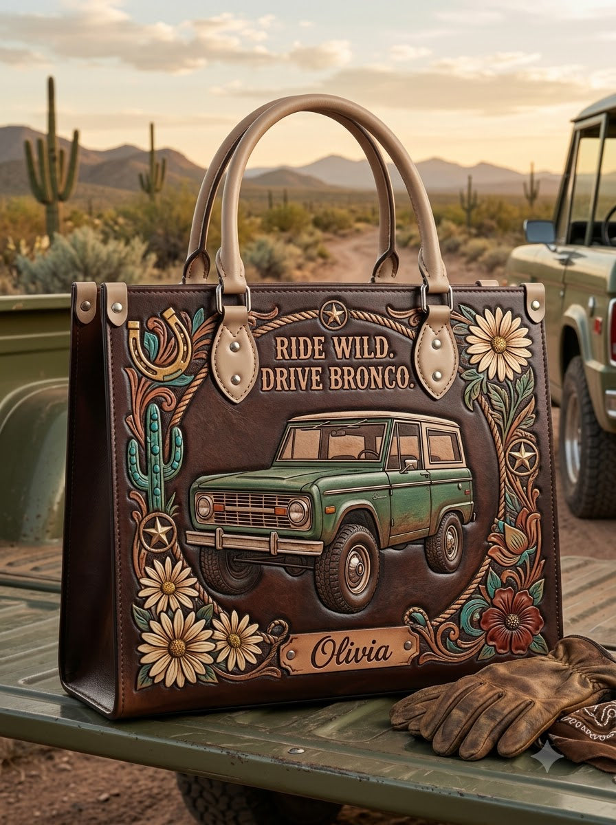 Ride Wild Drive Bronco Leather Bag + Matching Wallet
